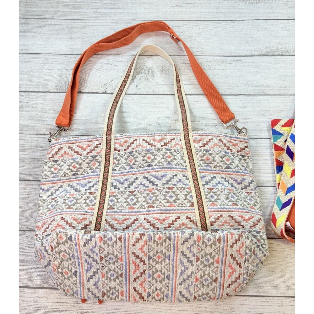AMERICA & BEYOND Beyond/Embellished Tote Bag 3 Piece Set Boho Made In India - Picture 13 of 16